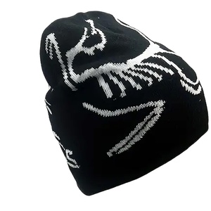 Gorro de Punto Negro con Bordado de Pato Blanco, Unisex, Estilo Casual, Talla Adulto 56-58CM - Product Image 5