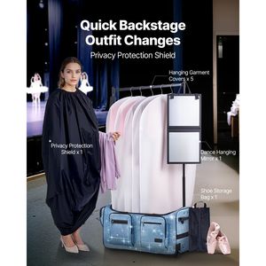 Sac de sport à roulettes de 29 pouces avec port USB, porte-vêtements réglable en hauteur, durable et sécurisé pour la salle de sport - Product Image 4