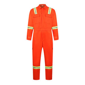 Combinaison de travail ignifuge pour hommes, respirante, en coton, vêtements de sécurité avec caractéristiques fluorescentes pour la construction - Product Image 4