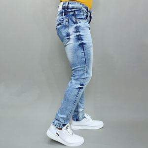 Jeans gris stretch de qualité supérieure pour hommes, best-seller, taille mi-haute, marque Gex. - Product Image 2