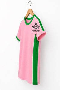Camiseta HMR Alpha Kapa Personalizada para Mujer, Jersey Griego Bordado |   Camiseta de algodón con cuello redondo y bordado de hermandad griega para mujer - Product Image 2