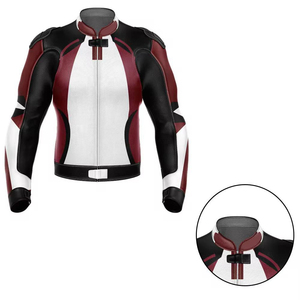 Men's Full Sleeve Color Blocked Leather Motorcycle <b>Jacket</b> Breathable All Seasons Adult Wear - Product Image 4