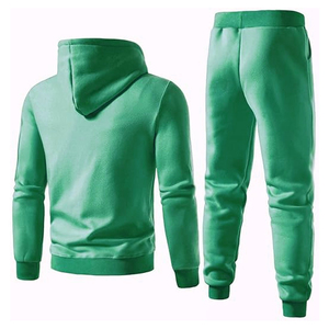 Custom Plain Boxy Cropped Oversized Mens Hoodie Set Sweatsuit Men <b>Tracksuit</b> Winter Streetwear Hooded Sweatshirt Hoodie Set - Product Image 2