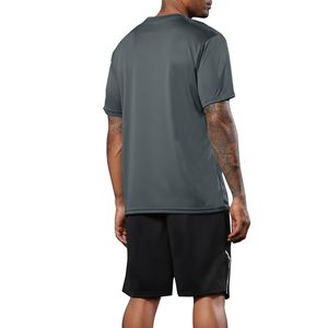 Men's Athletic <b>Shirt</b> and Shorts Set 100% Polyester Set Zipper Pockets Quick Dry Gym Clothes Workout Running Summer Casual Outfit - Product Image 2