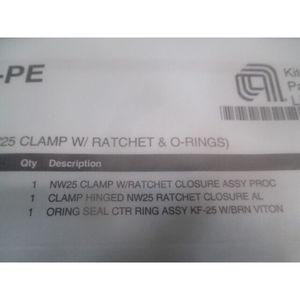 ชุดอุปกรณ์ AMAT 0242-76552, ตัวหนีบ NW25 พร้อมตัวล็อคแบบ RATCHET และ - อุปกรณ์และอะไหล่เซมิคอนดักเตอร์ระดับโลกที่เชื่อถือได้ที่ - Product Image 3