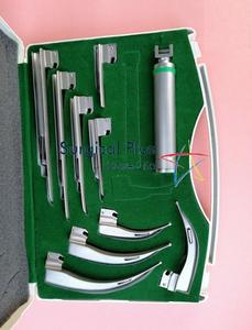 Set de Laringoscopio de Fibra Óptica con 5 Hojas Miller y 4 Hojas Macintosh, Hojas de Acero Inoxidable para Anestesia y ORL, Fibra Óptica Quirúrgica - Product Image 2