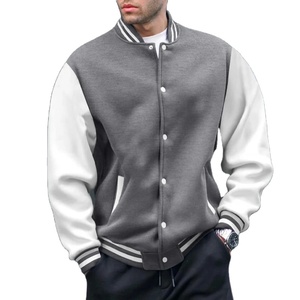 Custom Baseball Casual Sports <b>Jacket</b> Men's Streetwear <b>Varsity</b> <b>Jacket</b> Letterman <b>Jacket</b> in <b>Plain</b> Style OEM - Product Image 3