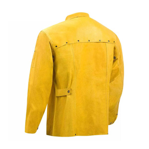 เสื้อแจ็คเก็ตหนังวัวแท้คุณภาพสูงสำหรับงานอุตสาหกรรม ป้องกันการเสียดสี ทนทาน เหมาะสำหรับงานก่อสร้างและงานเชื่อม - Product Image 4