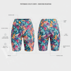 Stretch Comfortable Elastic Women High Waisted Custom Printed Gym Shorts OEM ODM <b>Pattern</b> Workout Yoga Running Fitness Shorts - Product Image 2