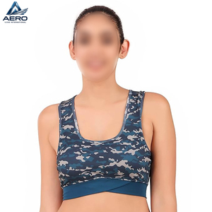 2026 Activewear Moisture-Wicking High Stretch Graphic Print Workout Gym Fitness Wear Elastic Band Cross-Band Hem Women <b>Bra</b> - Product Image 1