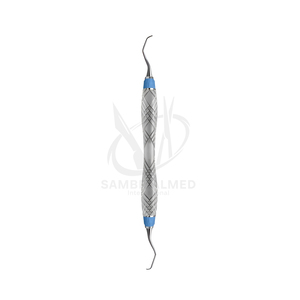 Periodontal Dental Harmony 11/<b>12</b> Gracey Curette Sambrialmed International Ergonomic Manual Hollow Handle Silver Premium CE - Product Image 1