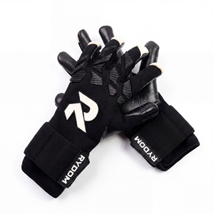 Guantes de portero de fútbol RYDOM, guantes deportivos unisex de cuero con dedos completos, antideslizantes, transpirables, con correa de muñeca ajustable - Product Image 3