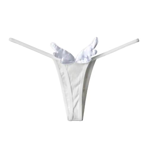 Culottes bikini romantiques en soie glacée pour femmes, taille basse, très élastiques, sous-vêtements de sport, lingerie, prix de gros - Product Image 3