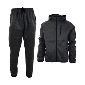 Conjunto Deportivo Unisex Color Borgoña, Sudadera con Capucha y Cierre de Cremallera, Pantalones Deportivos Casuales de Color Sólido, Transpirables, Corte Regular, para Otoño - Product Image 5