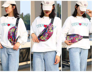 Riñonera con Estampado de Grafiti para Hombre y Mujer, Organizador de Cintura, Riñonera Antirrobo - Product Image 3