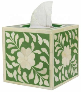 The Handmade Collection Traditional Handcrafted Bone Inlay Eco-Friendly Portable Tissue Box in Luxury Design Available Worldwide - Product Image 6
