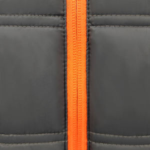 Chaqueta Acolchada con Capucha para Hombre, Gris Naranja, con Cierre, Resistente al Viento, Informal de Invierno, Gruesa, con Relleno de Poliéster, Corte Regular - Product Image 6