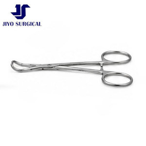 Pince à serviettes Backhaus de 3 1/2 pouces en acier inoxydable, à mâchoires courbées dentelées, avec poignée annulaire, instrument chirurgical - Product Image 2