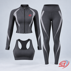 Women Ribbed Yoga Set Custom Contour Crop <b>Top</b> High Rise Leggings Gym Fitness Activewear Suit - Product Image 5
