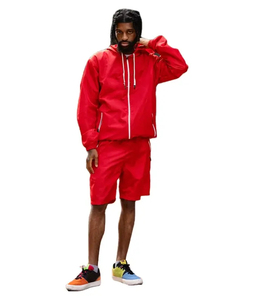 High Quality OEM <b>Wind</b> <b>Breaker</b> Polyester Nylon Tracksuit RED WINDBREAKER SHORT SET high quality - Product Image 2