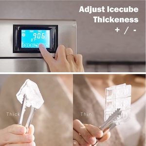 22'' Commercial <b>Ice</b> Maker <b>Machine</b> 550LBS/24H with 350LBS Storage Bin, 990W SECOP Compressor, 182 Full <b>Cube</b> <b>Ice</b> Ready in 8-15 min - Product Image 3