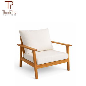 ThinhPhu Modern Two Seat Sofa Solid Wood Frame Fabric <b>Cushions</b> Scandinavian Style Living Room Furniture - Product Image 2
