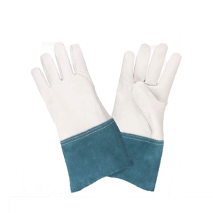 Gants de soudage TIG en cuir de chèvre et de vache, résistants à la chaleur, ignifuges, pour la lutte contre les incendies et le barbecue - Product Image 2