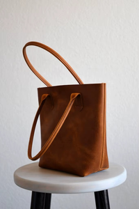 Bolso de Mano de Cuero Genuino, Bolso Tote Pequeño para Mujer, Estilo Retro, Casual, Personalizable al por Mayor, para Compras - Product Image 5