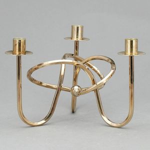 Support de bougie en laiton de style nordique, élégant porte-bougie en métal pour la décoration moderne de la maison, porte-encens - Product Image 6
