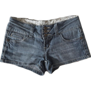 Low Waist Straight-leg <b>Woven</b> Denim <b>Shorts</b> Light Wash Pockets Eco-Friendly Formal Stretch Casual Summer Jerry Wear Jerry-41 - Product Image 1