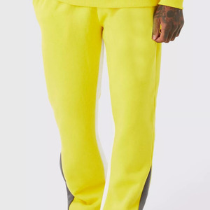 Sweat-shirt jaune à col rond pour homme avec impression du slogan « Home Is Where The Art Is », ensemble de survêtement streetwear à manches longues - Product Image 5