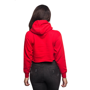 <b>Cheap</b> Price Women Crop Top Hooded Long Sleeve Pullover Cotton/Polyester Blank Oversize OEM Custom Women's Crop Top Hoodie - Product Image 4