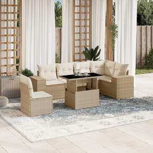 Ensemble de canapés de jardin beige - Product Image 1