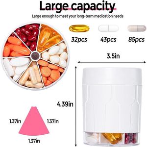 Organizzatore settimanale di pillole extra large con 7 ampi scomparti, dispenser giornaliero, custodia per integratori e flaconi - Product Image 4