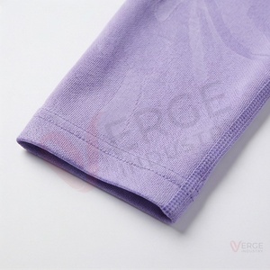 <b>Women's</b> Purple <b>Short</b> Sleeve Crew Neck Top High Waist <b>Leggings</b> Yoga 2 Piece Set - Product Image 6