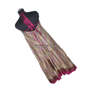 Nouvelle collection bohème été 2026, vêtements pour femmes, sari en soie indienne, robe d'été vintage, robe de soirée élégante pour femmes, sans manches - Product Image 2