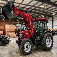 Tractor de Ruedas Solis 4WD con Transmisión por Engranajes, Cargador Integrado de Fábrica, Bomba de Caja de Engranajes con Rodamientos Autonivelantes, Motor de 60HP, Alta Productividad
