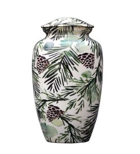 Polished Metal Cremation Urn for Human Ashes - Aluminum Urn Adult Size - <b>Memorial</b> <b>Vase</b> for Funeral Home - Product Image 1