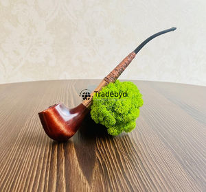 Pipa de Fumar Tabaco de Madera Natural Hecha a Mano de Estilo Moderno, Ecológica, con Acabado Lacado, por Tradebyd - Product Image 2