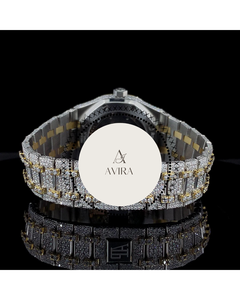 Montre en or jaune sertie de diamants, fabrication indienne, personnalisable, pour cadeaux, promotions et vente en gros disponible à prix d'exportation - Product Image 4