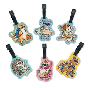 Accesorios de Viaje Únicos, Etiquetas de Equipaje de Silicona Suave Personalizables, Etiqueta con Nombre con Estampado Creativo de Animales para Maleta - Product Image 1