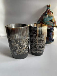 Copa de Vino de Alta Calidad, Ecológica, Hecha a Mano, Diseño Moderno de Cuerno Vikingo, 6 Pulgadas, para Fiestas, Jarra para Cerveza Ale - Product Image 3