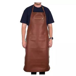 Delantal de cuero impermeable y elegante para asar a la parrilla, carpintería, de alta resistencia, antiarrugas, con diseño de logotipo personalizado. - Product Image 1