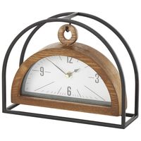 Horloge murale vintage double face, horloge de station rétro, horloge murale antique en métal et bois pour la décoration de la maison, du café, de l'hôtel