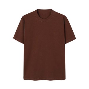 T-shirt décontracté en coton pour homme, col rond, coupe classique, manches courtes, couleur unie, tricoté, teint uni, design vierge - Product Image 5