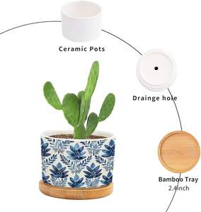 Maceta de cerámica premium con acabado brillante para interiores elegantes. Maceta de cerámica hecha a mano con diseño artístico para el hogar. - Product Image 2