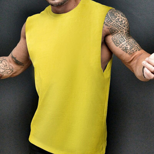 Camiseta Deportiva sin Mangas para Hombre, Color Negro, con Estampado Hustle, Cuello Redondo, Transpirable, para Entrenamiento, Ropa Deportiva Informal - Product Image 4