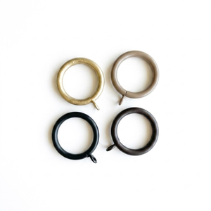 Wholesale Heavy-Duty Iron <b>Curtain</b> Rings <b>With</b> Eyelets Modern Matte Black & Antique Brass Metal Drapery Rings For Window Hardware - Product Image 1