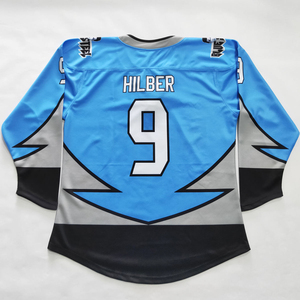 Vêtements de sport, maillot de hockey sur glace personnalisé |   100% polyester respirant, séchage rapide, antibactérien, imprimé numériquement, logo, nom et numéro sur le devant - Product Image 2