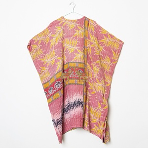 New Arrival Assorted Block Printed Eco-Friendly Breathable Loose Floral Kaftans <b>Kantha</b> Beach Wear Dresses - Product Image 3
